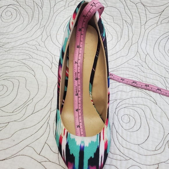 Le Chateau Multi Coloured Retro Wedge Heels - Picture 7 of 7
